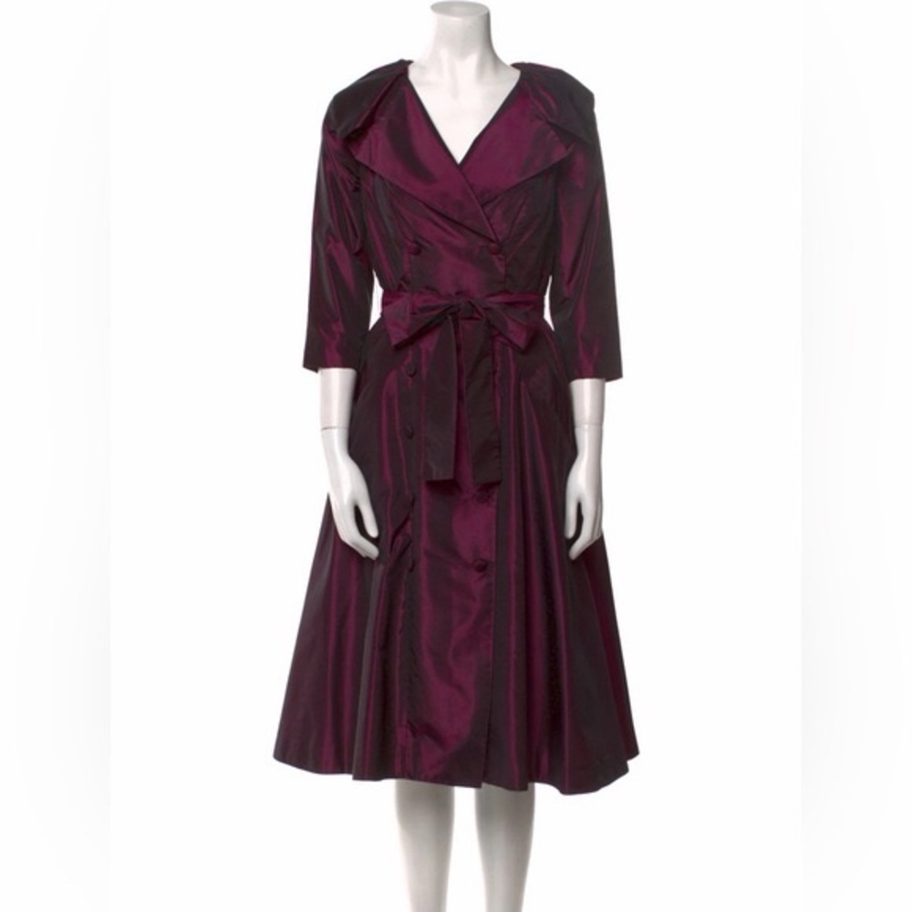 Jones NY Merlot Iridescent Evening taffeta gown plum Dress vibrant holographic 6